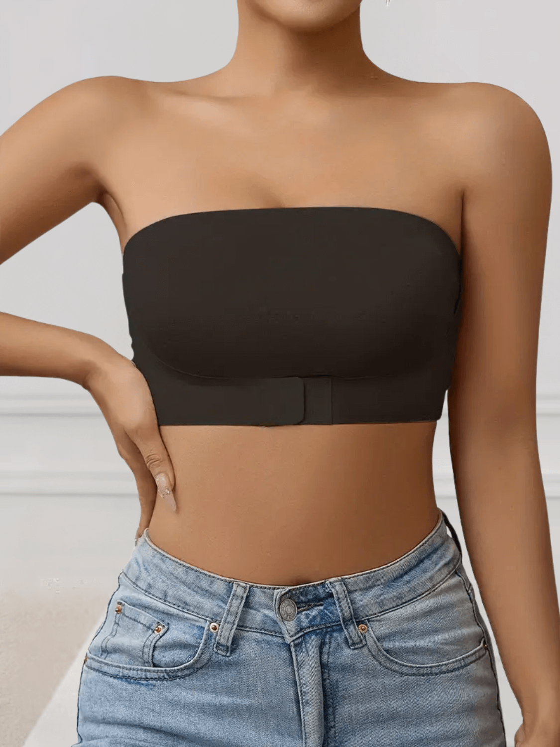 Kit 2 Sutiãs Tomara Que Caia Sem Costura com Fecho Frontal e Sem Bojo – Marion