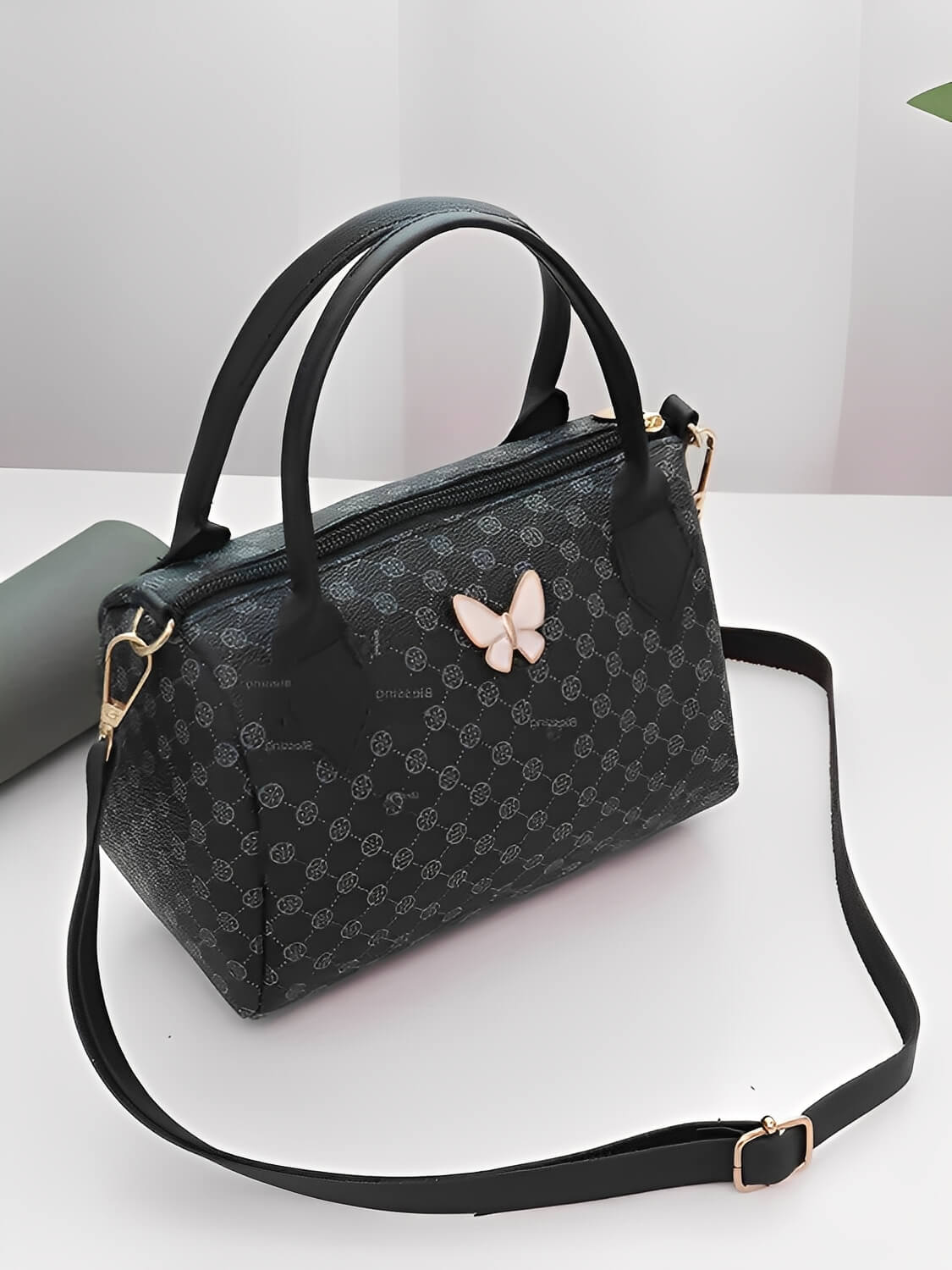 Bolsa Tiracolo em Couro PU Estampada com Alça Ajustável - Brunelli