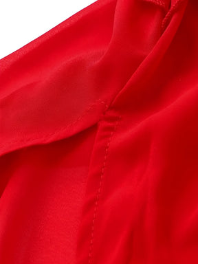 Vestido Longo de Festa em Chiffon De Alças Babados e Costas Nuas – Cassandra [FRETE FULL]