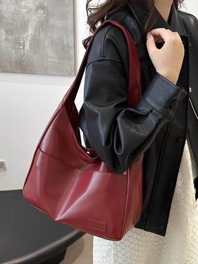 Bolsa de Ombro Vintage em Couro PU com Design Triangular Alongado -  Edwina
