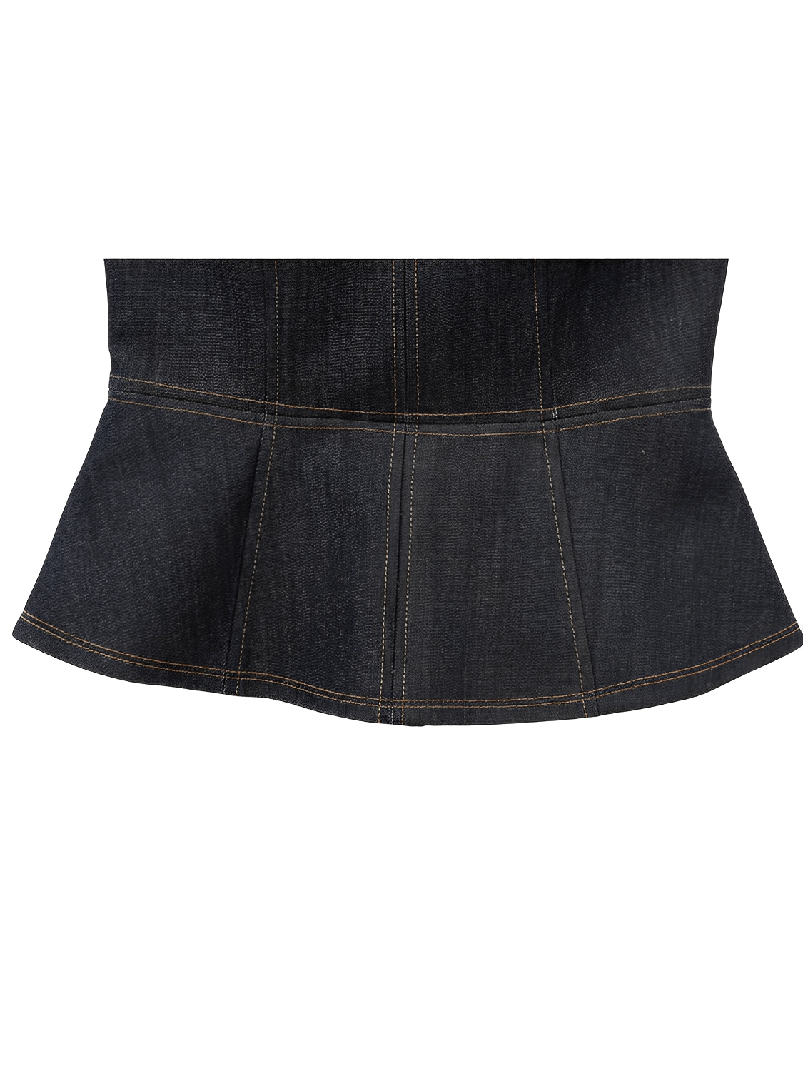 Conjunto Jeans 3 Peças Blazer Corset Peplum e Calça Pantalona - Kendall