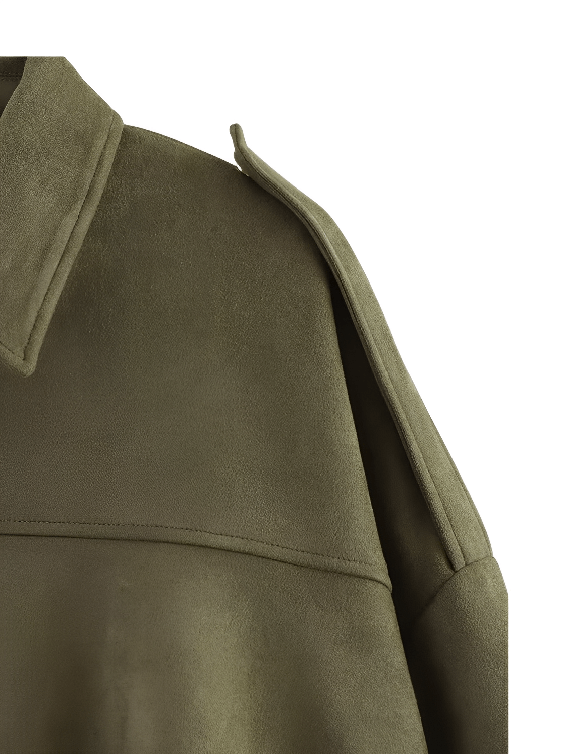 Jaqueta Bomber Oversized em Camurça com Recortes – Ione [FRETE FULL]