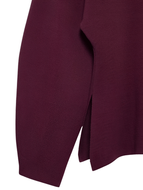 Conjunto de Tricô Suéter Gola V e Saia com Cós Elástico - Viviene