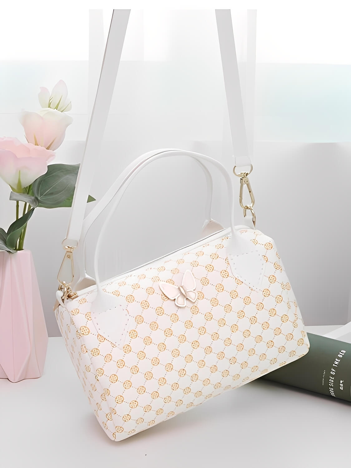 Bolsa Tiracolo em Couro PU Estampada com Alça Ajustável - Brunelli