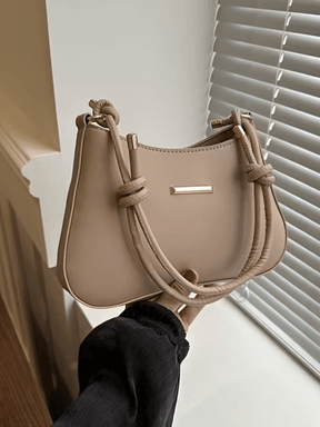 Bolsa Baguete Tiracolo em Couro PU e Alça Ajustável com Nó - Kaylee