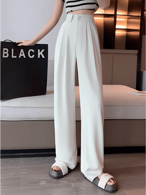 Calça  Alfaiataria Wide Leg Cintura Alta com Lenço Removível  – Amara [FRETE FULL]