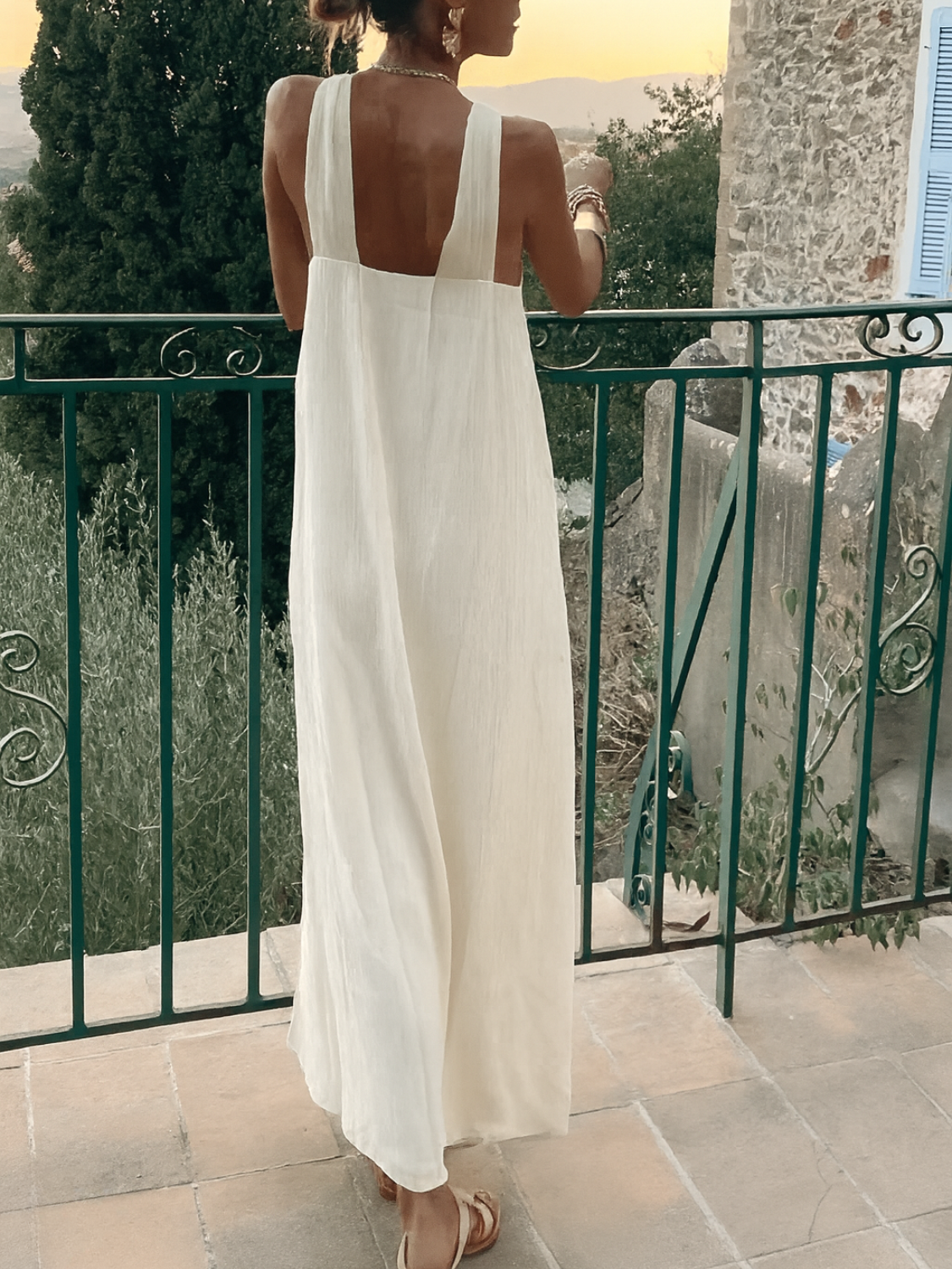 Vestido Longo em Viscose Texturizado com Alça Torcida Elegante – Renata [FRETE FULL]