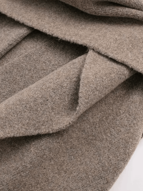 Casaco Oversized em Lã Batida com Cachecol Removível - Marjorie