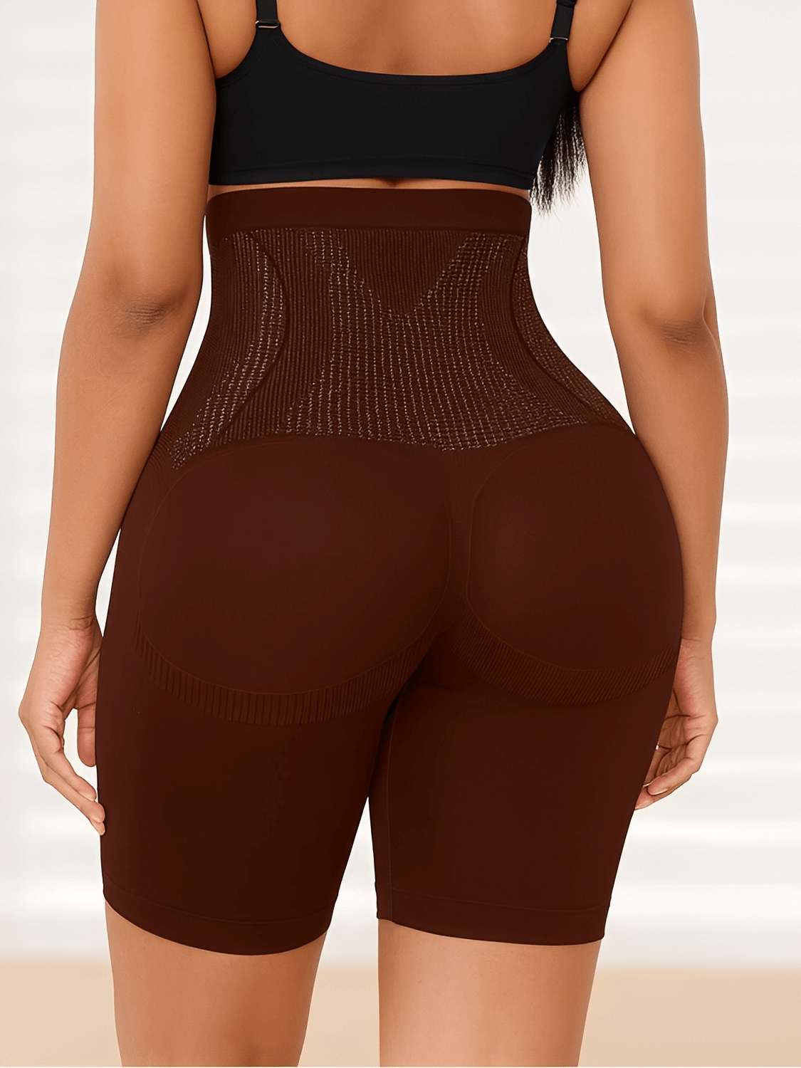 Short Modelador Levanta Bumbum Sem Costura com Alta Compressão  – Mel