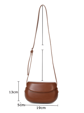 Bolsa Feminina em Couro PU com Design Arredondado e Alça Regulável – Odete