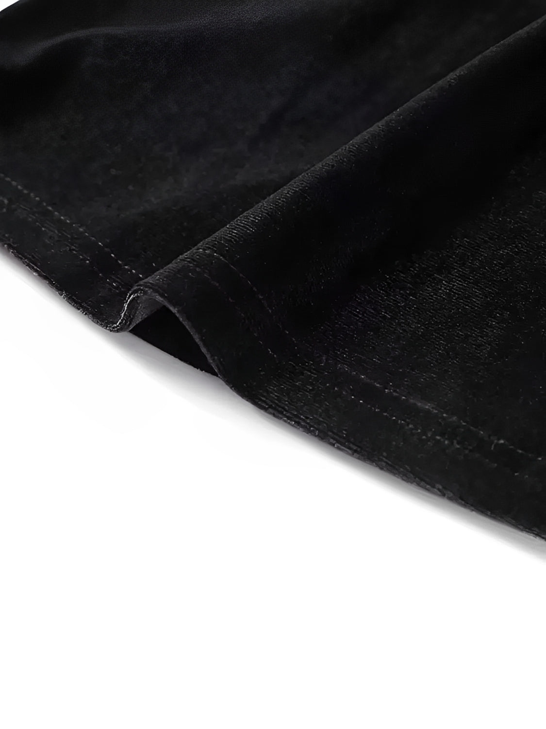 Macacão de Renda com Lantejoulas Plumas e Calça Flare de Veludo - Noir [FRETE FULL]