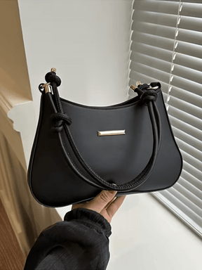 Bolsa Baguete Tiracolo em Couro PU e Alça Ajustável com Nó - Kaylee
