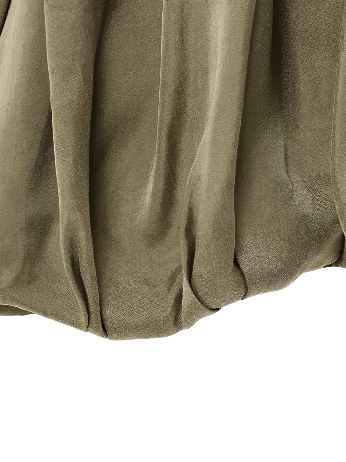Camisa Acetinada Oversized com Manga Bufante e Zíper Frontal – Milene