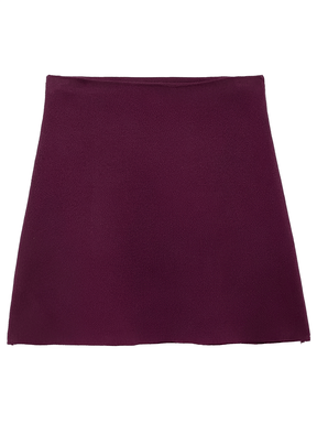 Conjunto de Tricô Suéter Gola V e Saia com Cós Elástico - Viviene