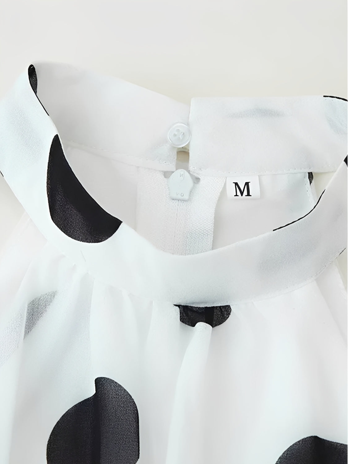 Conjunto Poá em Chiffon com Top Halter e Saia Longa em Camadas - Sibeli