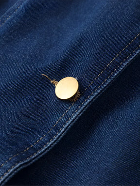 Conjunto Jeans com Colete de Botões e Short de Cintura Alta - Raiza