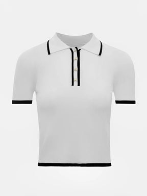 Blusa Gola Polo com Decote e Botões Frontais – Blenda