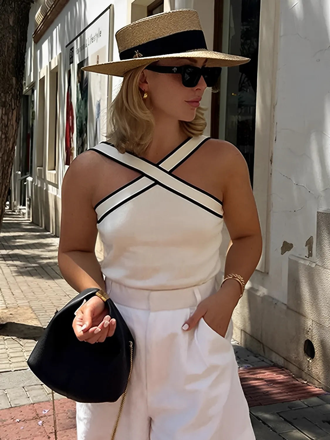 Blusa Tricô com Detalhe Transpassado Frontal Sofisticada – Virginia