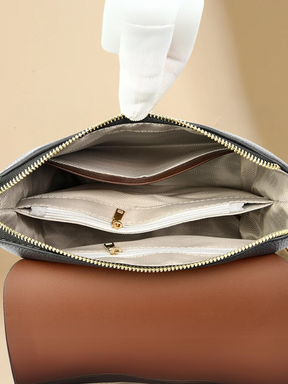 Bolsa Feminina Tiracolo com Alça Larga e Bolsos com Zíper – Jasmin