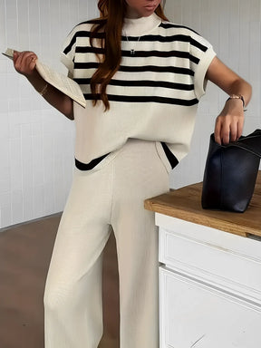 Conjunto de Viscose com Blusa Manga Morcego e Calça Elástica - Alessia