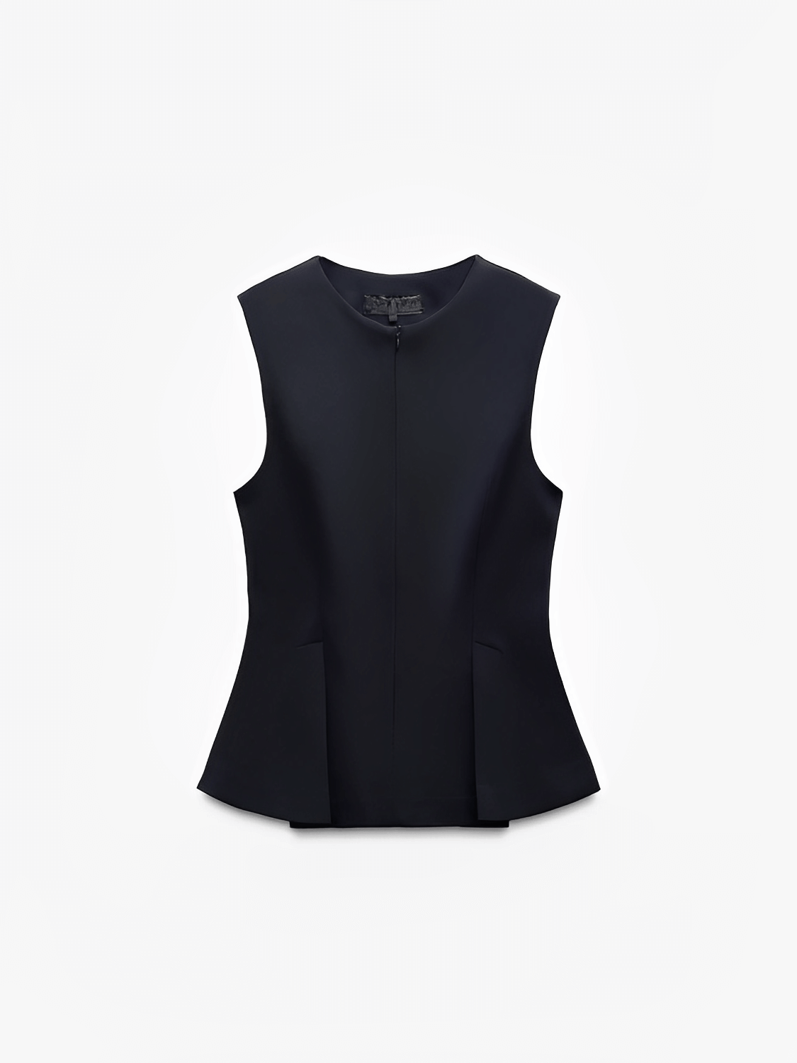 Blusa Feminina Peplum Estruturada com Decote V e Zíper Frontal - Cricia [FRETE FULL]