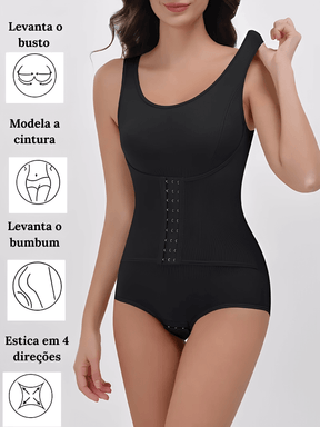 Body Modelador Feminino  Levanta Bumbum de Alta Compressão – Madalena