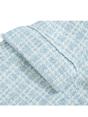 Blazer Tweed Texturizado com Fechamento Trespassado – Fiorella