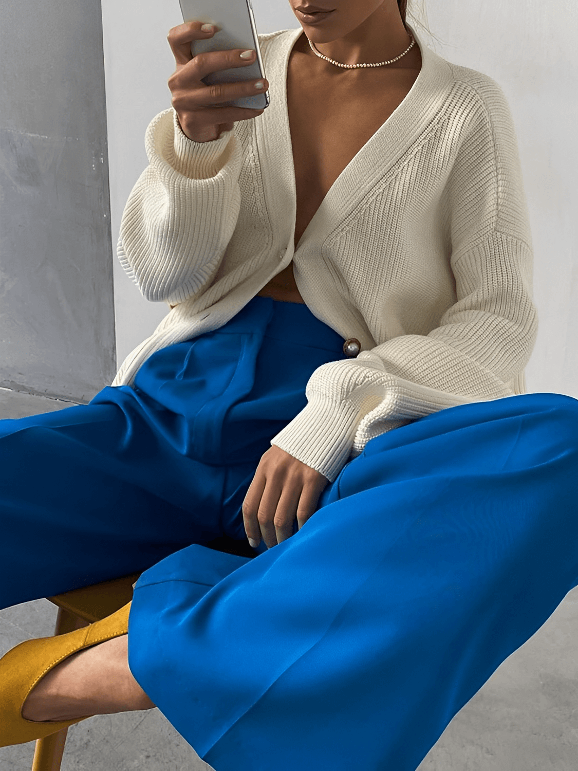 Calça Feminina Wide Leg em Alfaiataria com Cintura Alta e Bolsos – Madison [FRETE FULL]
