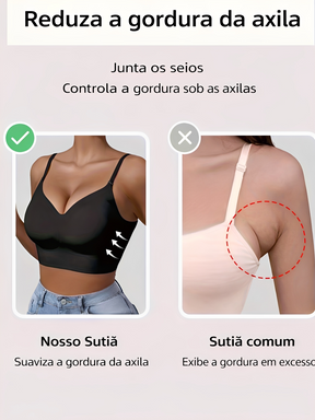 Sutiã Modelador Sem Costura Costas Baixas e Alças Multifuncionais – Cassy