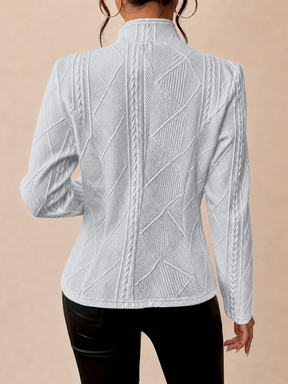 Casaco Estruturado em Jacquard com Textura Relevo e Botões - Francesca