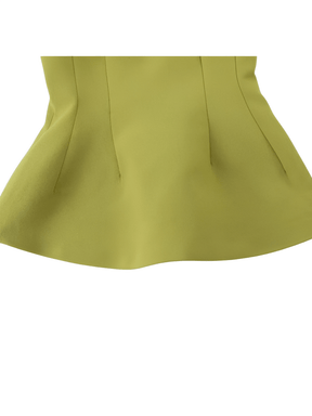 Blusa Peplum Acinturada com Decote V e Zíper nas Costas – Marisa