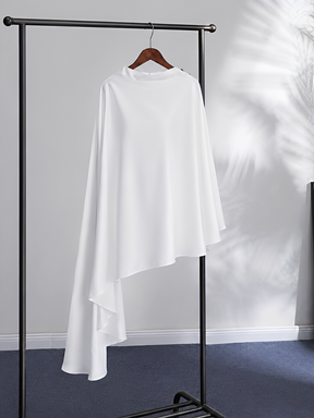 Conjunto com Blusa Assimétrica Estilo Capa e Calça Wide Leg  - Estelle