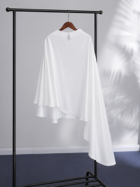 Conjunto com Blusa Assimétrica Estilo Capa e Calça Wide Leg  - Estelle