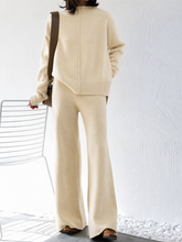 Conjunto em Tricô com Suéter Mullet Oversized e Calça Wide Leg - Sophia