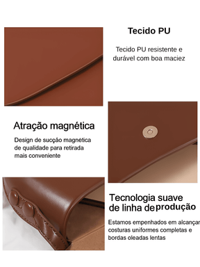 Bolsa Feminina em Couro PU com Design Arredondado e Alça Regulável – Odete