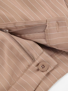 Conjunto Alfaiataria Risca de Giz Colete com Botões e Calça Pantalona - Guadalupe