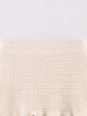 Conjunto Tweed de Blusa com Bolsos e Saia Longa com Duas Camadas - Suiany