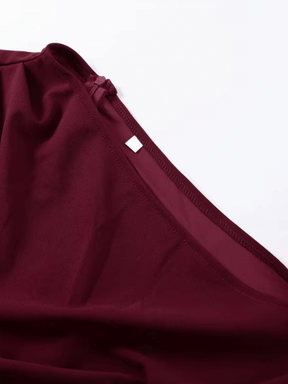 Vestido Maxi com Ombro Assimétrico e Saia Plissada Sofisticada – Luana [FRETE FULL]