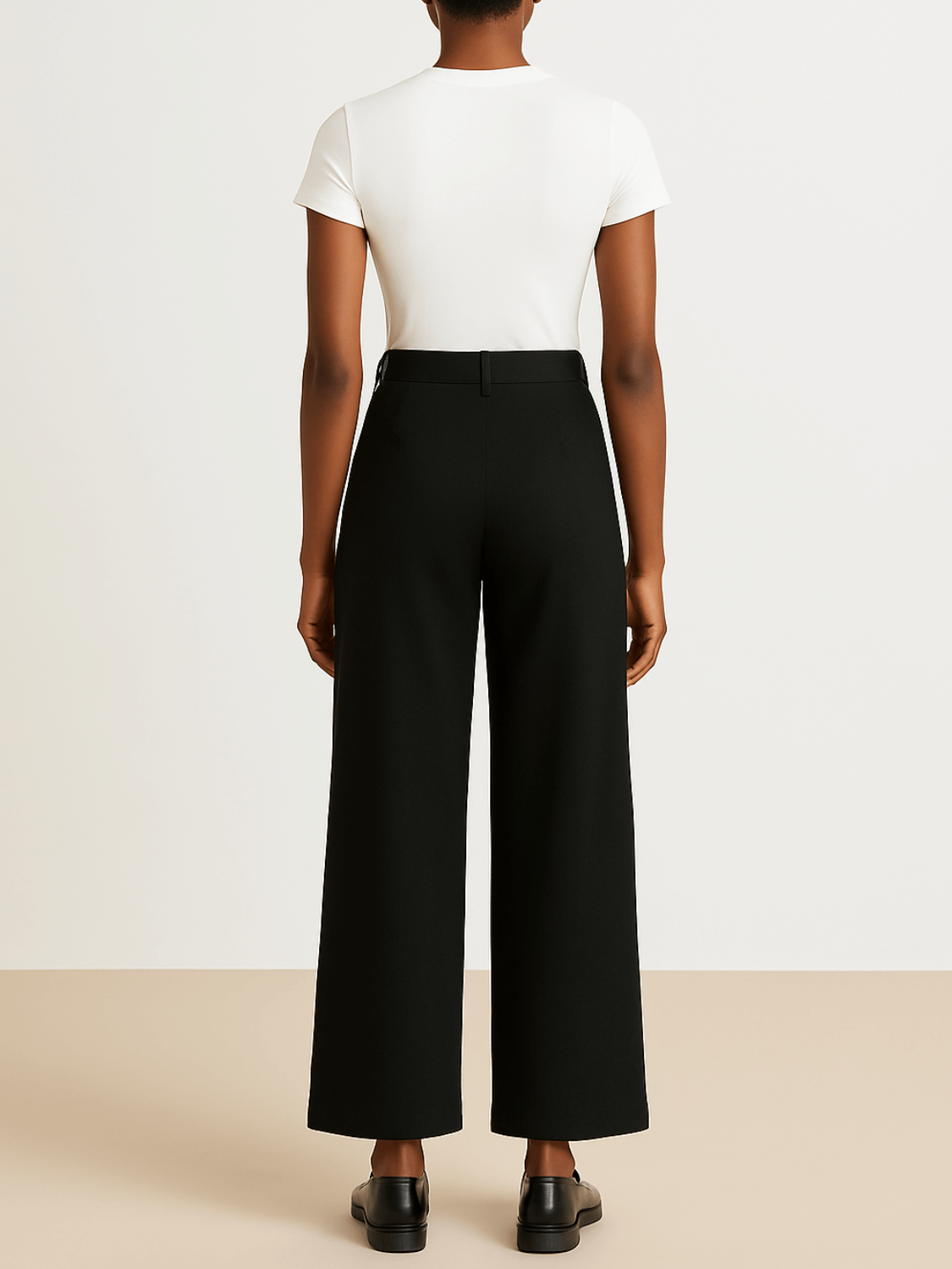 Calça Wide Leg Vintage em Veludo Cotelê Cintura Alta com Bolsos - Antonia