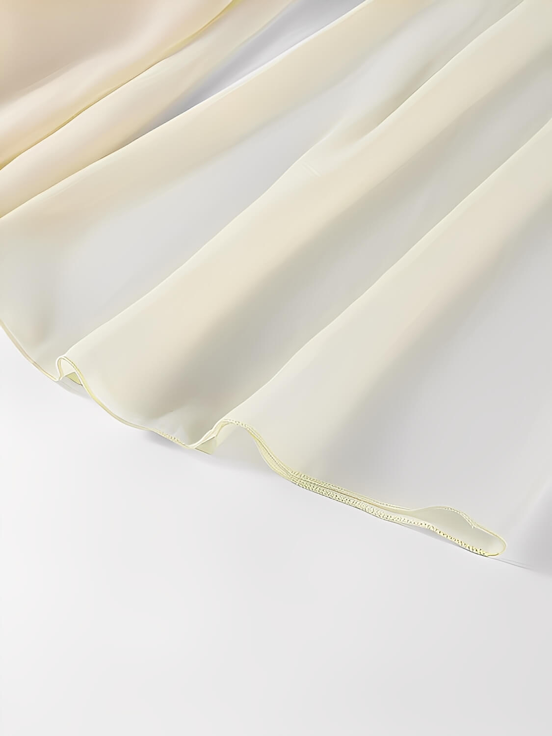 Vestido Longo de Festa em Chiffon com Manga Sino Babado e Amarração - Rubia