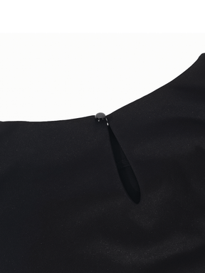 Vestido Longo Sem Mangas com Design Bicolor Diagonal Elegante - Alane