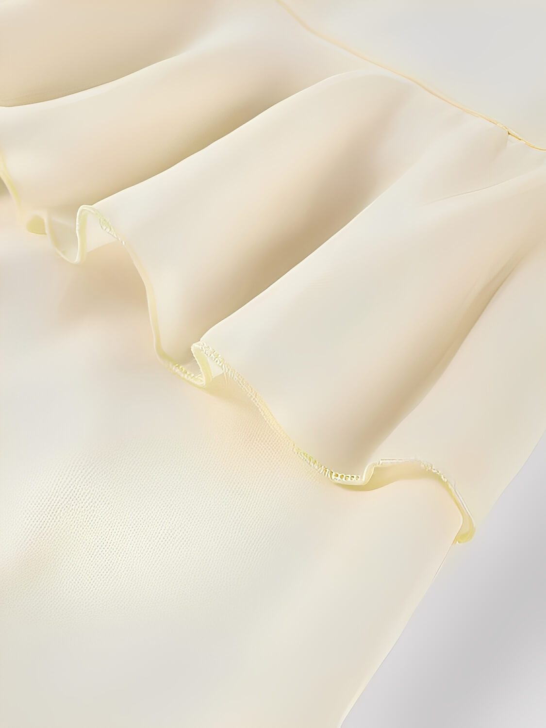Vestido Longo de Festa em Chiffon com Manga Sino Babado e Amarração - Rubia