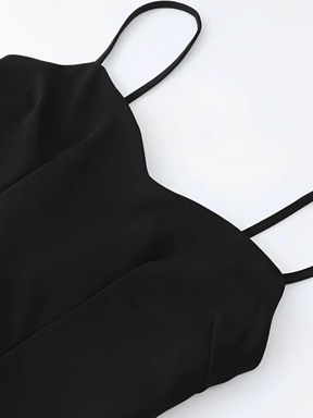 Vestido Longo com Decote Coração Alças Finas e Corpete Ajustado – Celine