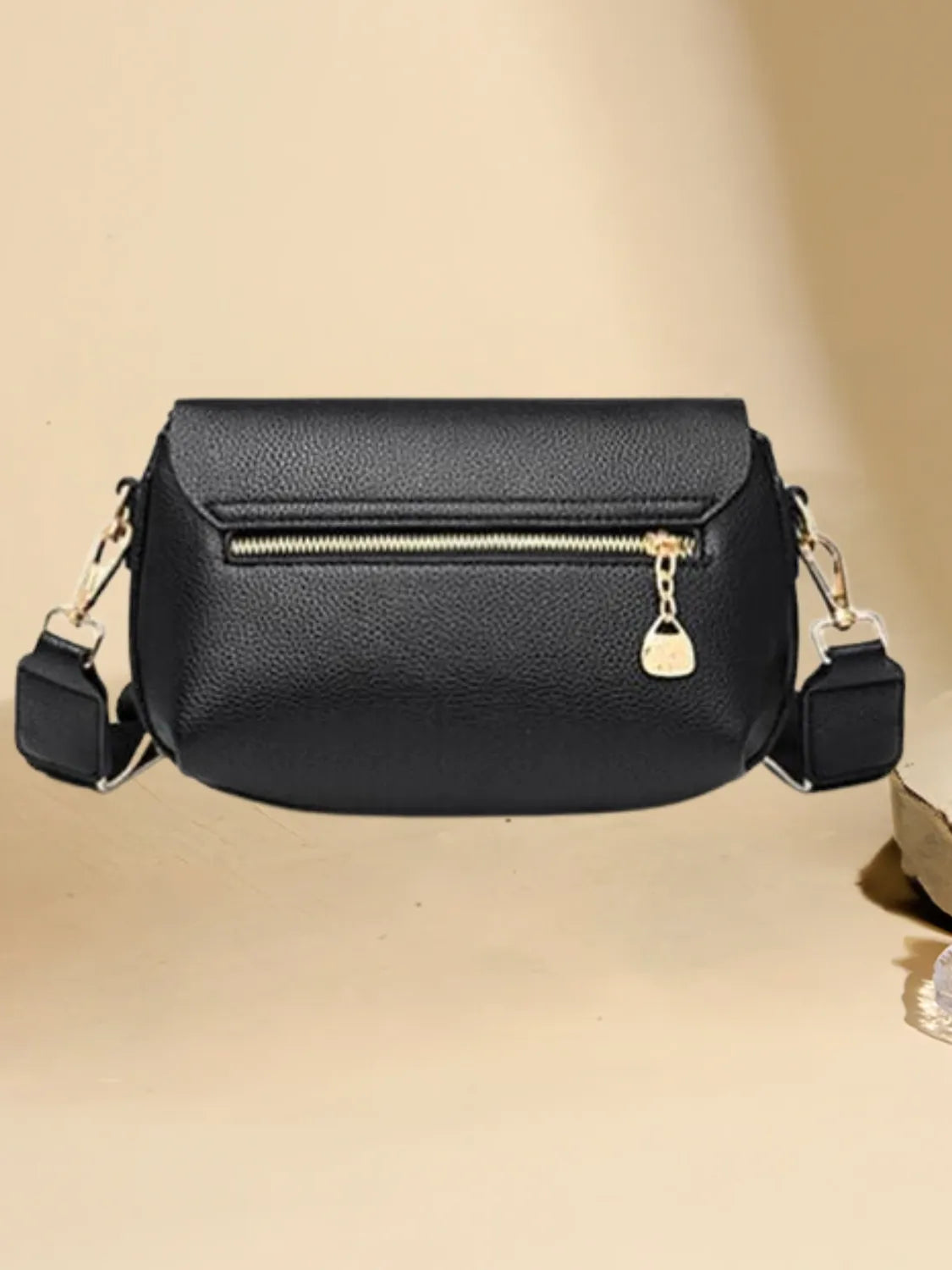 Bolsa Feminina Tiracolo com Alça Larga e Bolsos com Zíper – Jasmin