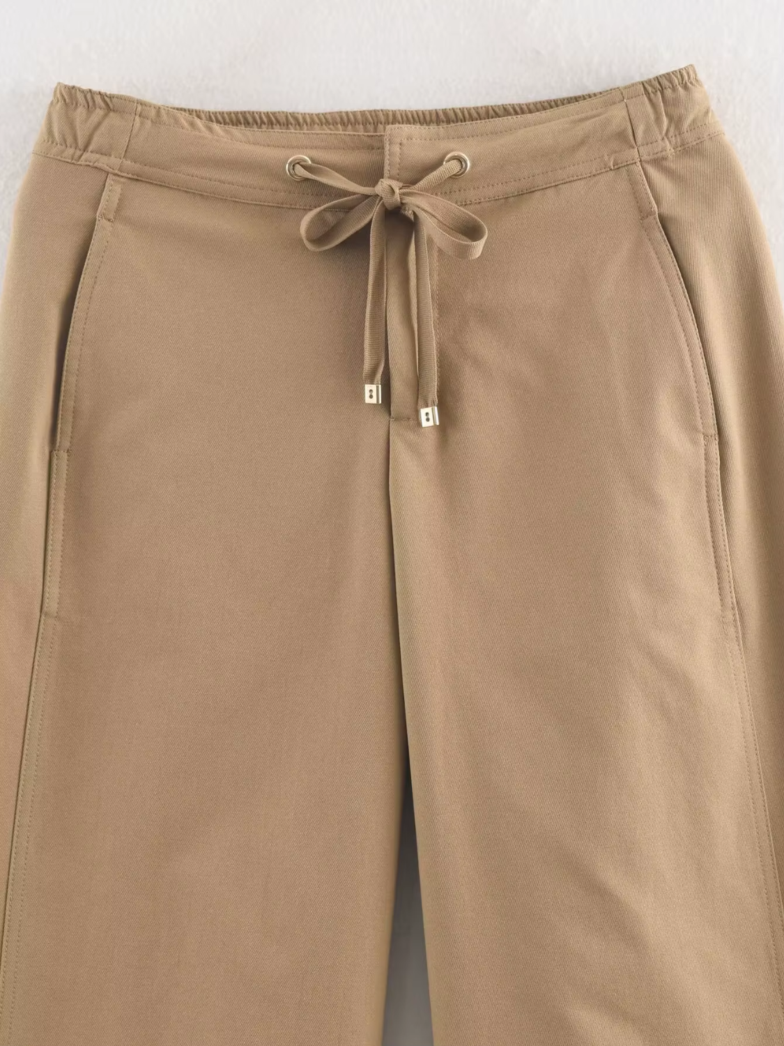Conjunto em Sarja Jaqueta Oversized Ajustável e Calça Wide Leg - Monique