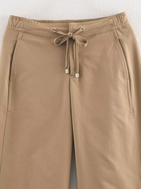Conjunto em Sarja Jaqueta Oversized Ajustável e Calça Wide Leg - Monique