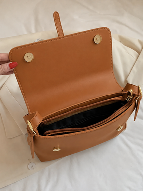 Bolsa Feminina Grande de Ombro com Detalhes Dourados Elegantes - Mary