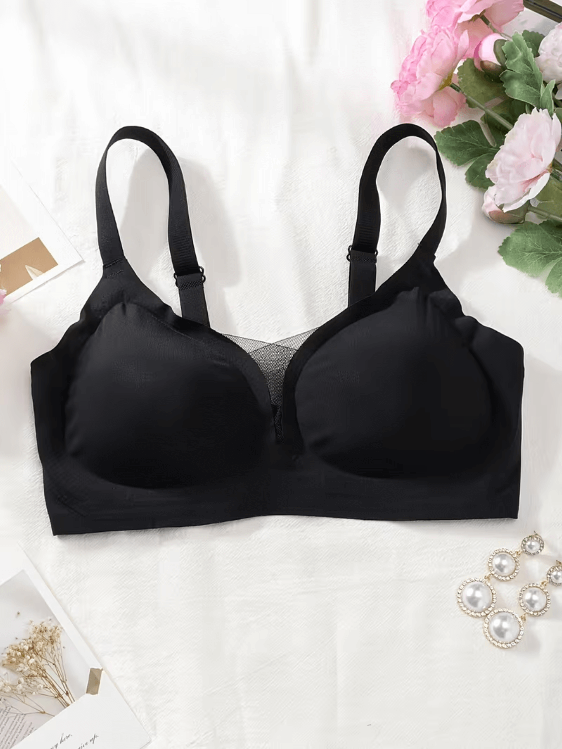 Sutiã Sem Costura com Bojo 3D Costas em U e Efeito Push Up – Aisha