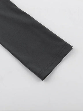 Vestido Curto de Alfaiataria com Mangas Longas Flare e Bolsos – Paloma