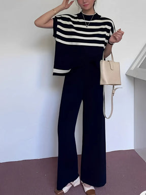 Conjunto de Viscose com Blusa Manga Morcego e Calça Elástica - Alessia